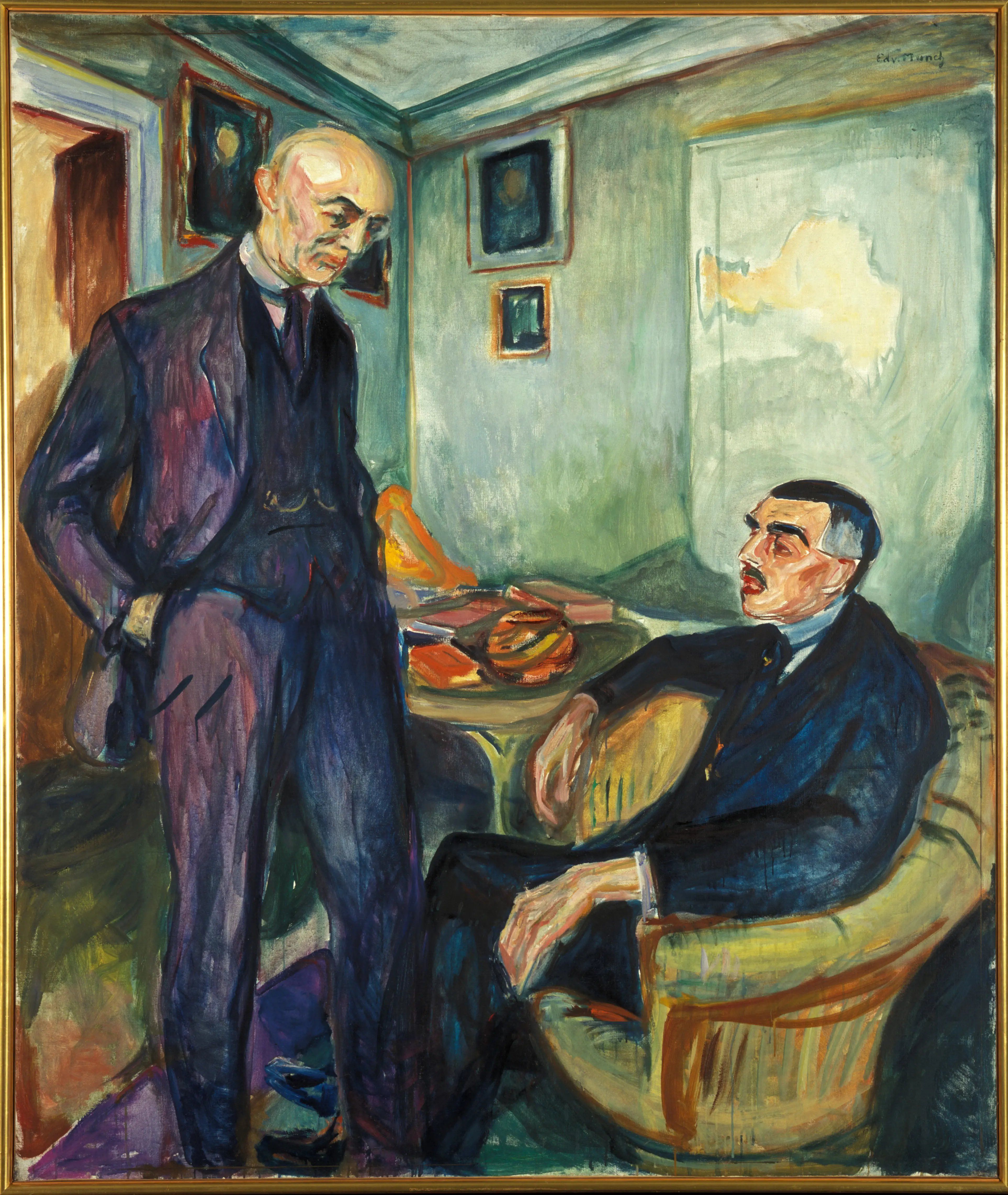 Edvard Munch, Lucien Dedichen and Jappe Nilssen, 1925-1926. Photo: Munchmuseet
