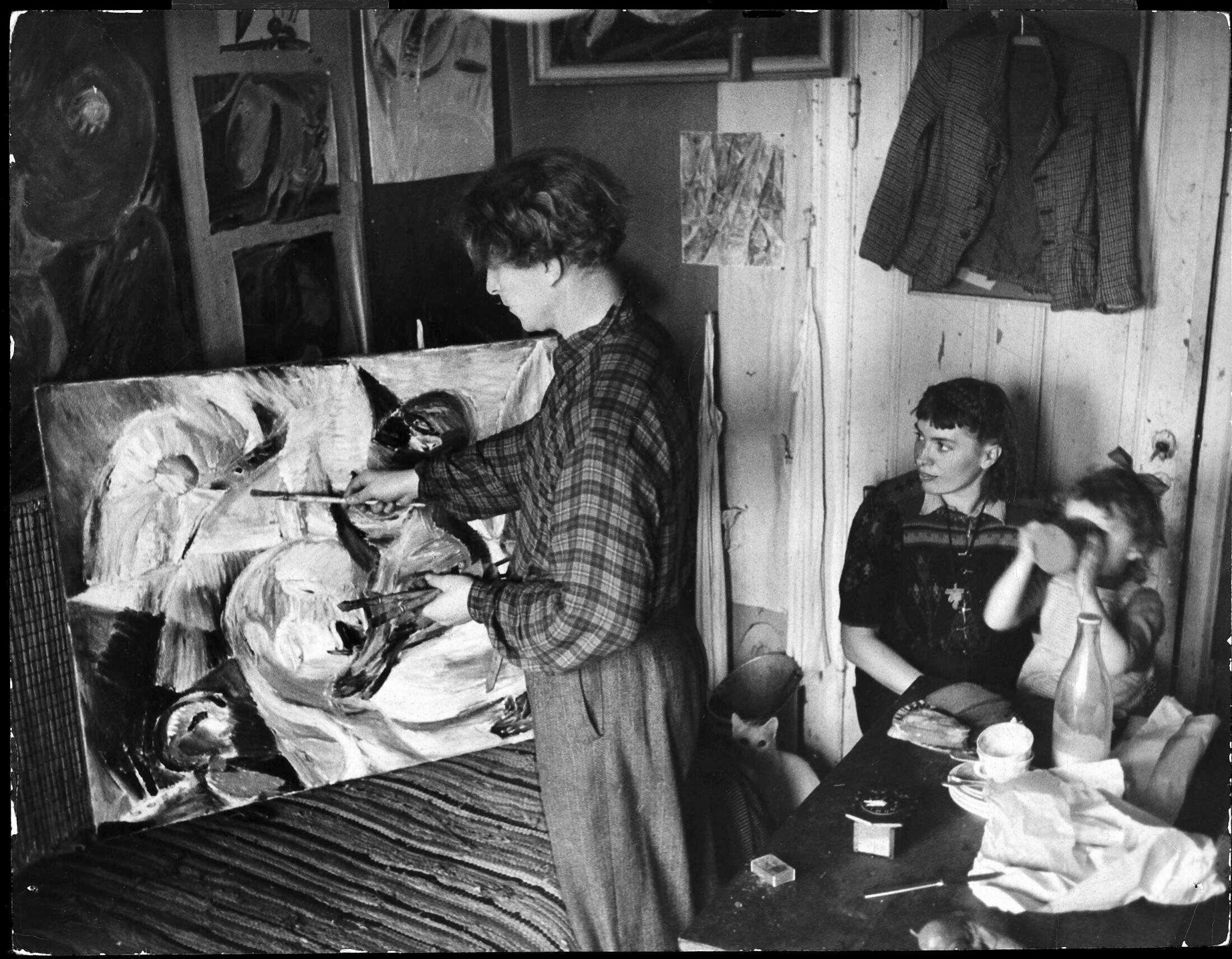 Kunstnerparet Else Alfelt og Carl-Henning Pedersen