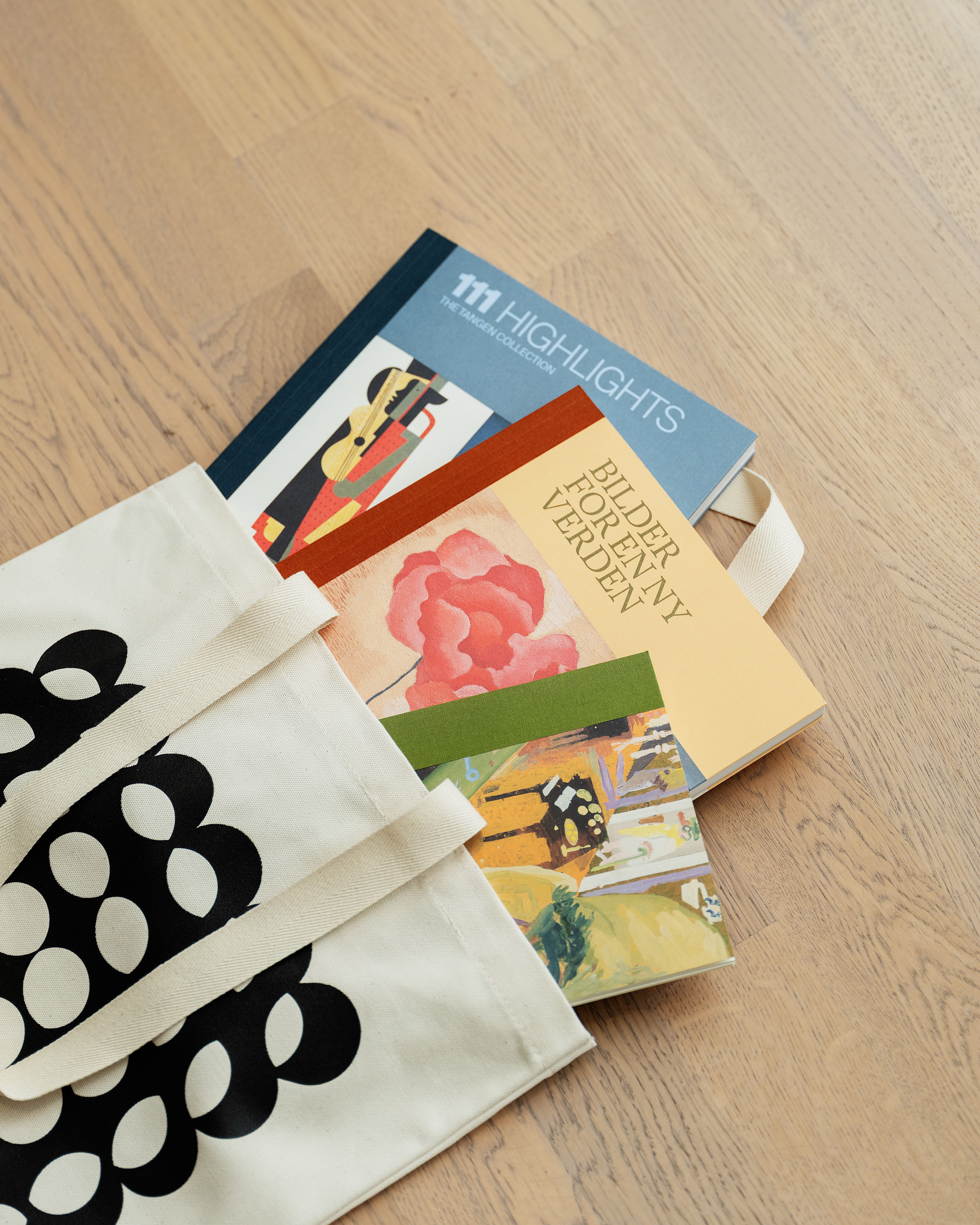 Books in a totebag 