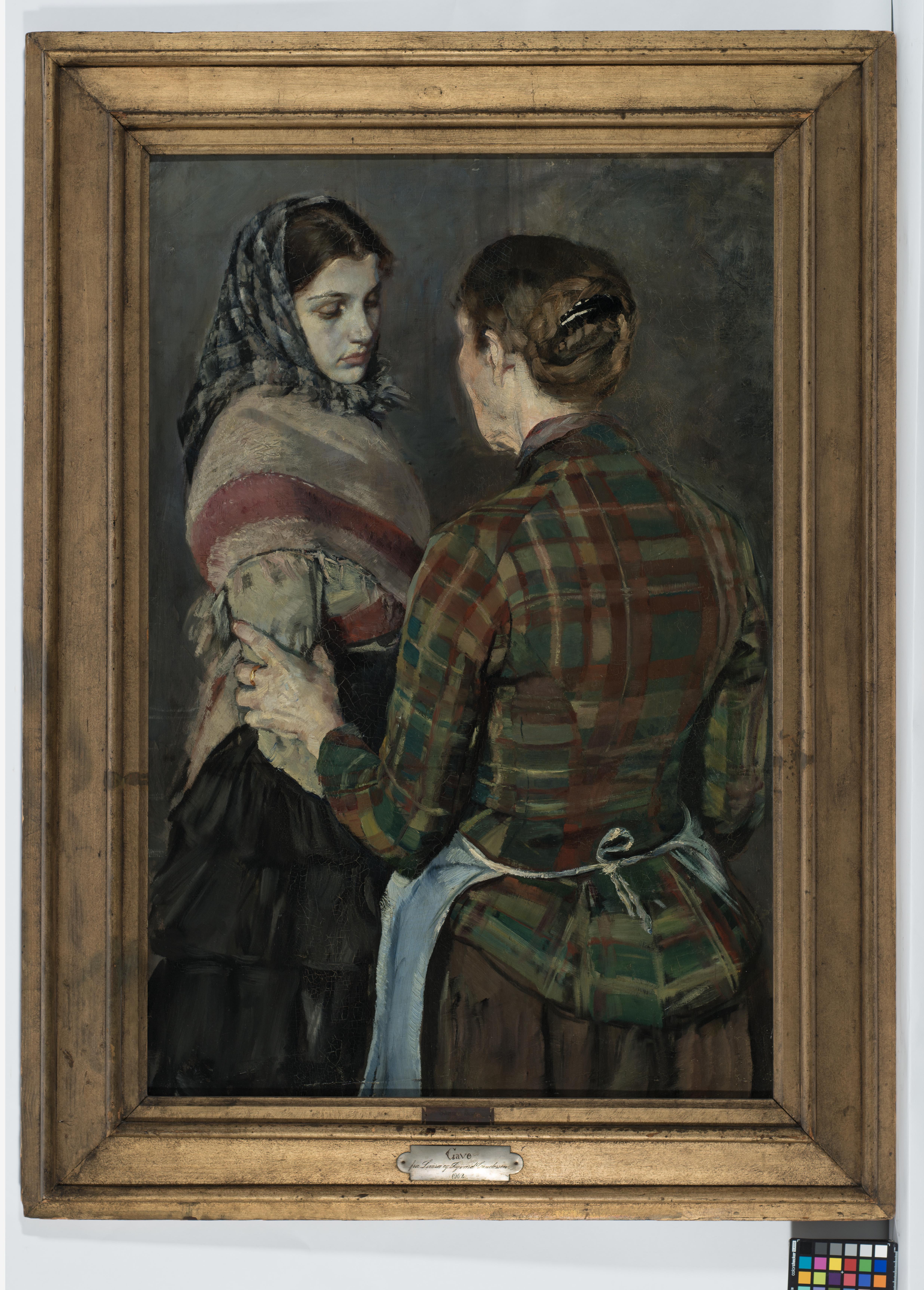 To kvinner i alvorlig stemning