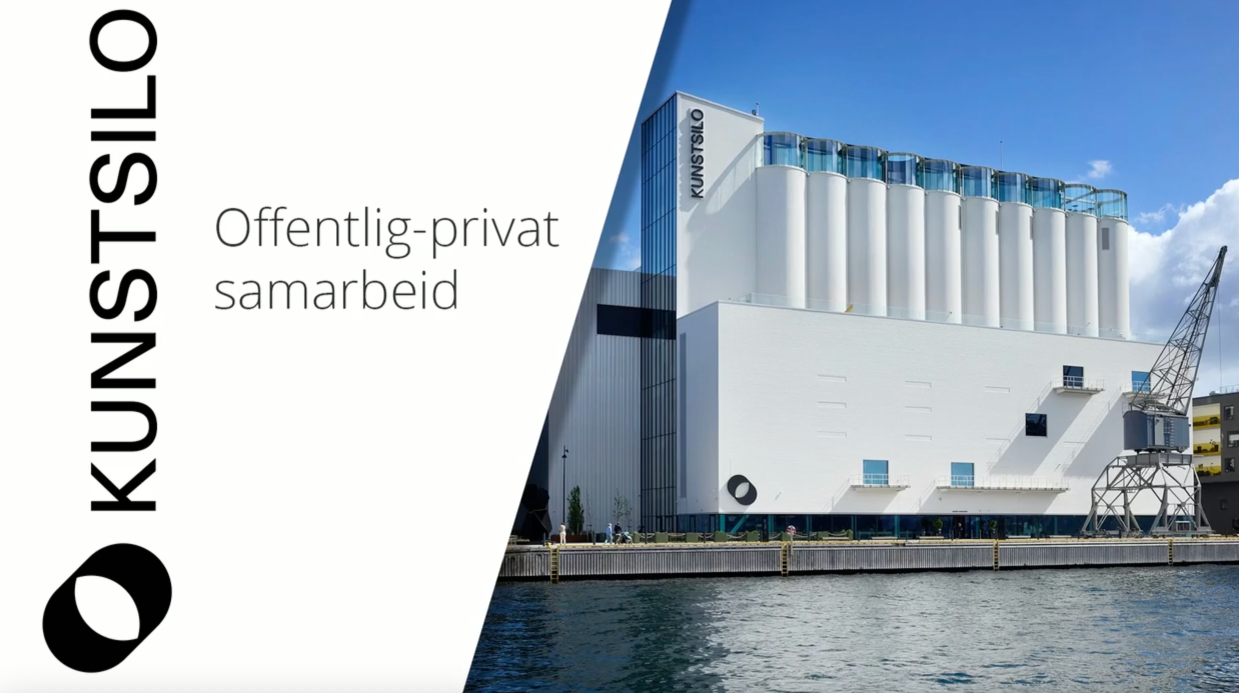 bilde a kunstsilo og teksten offentlig privat samarbeid