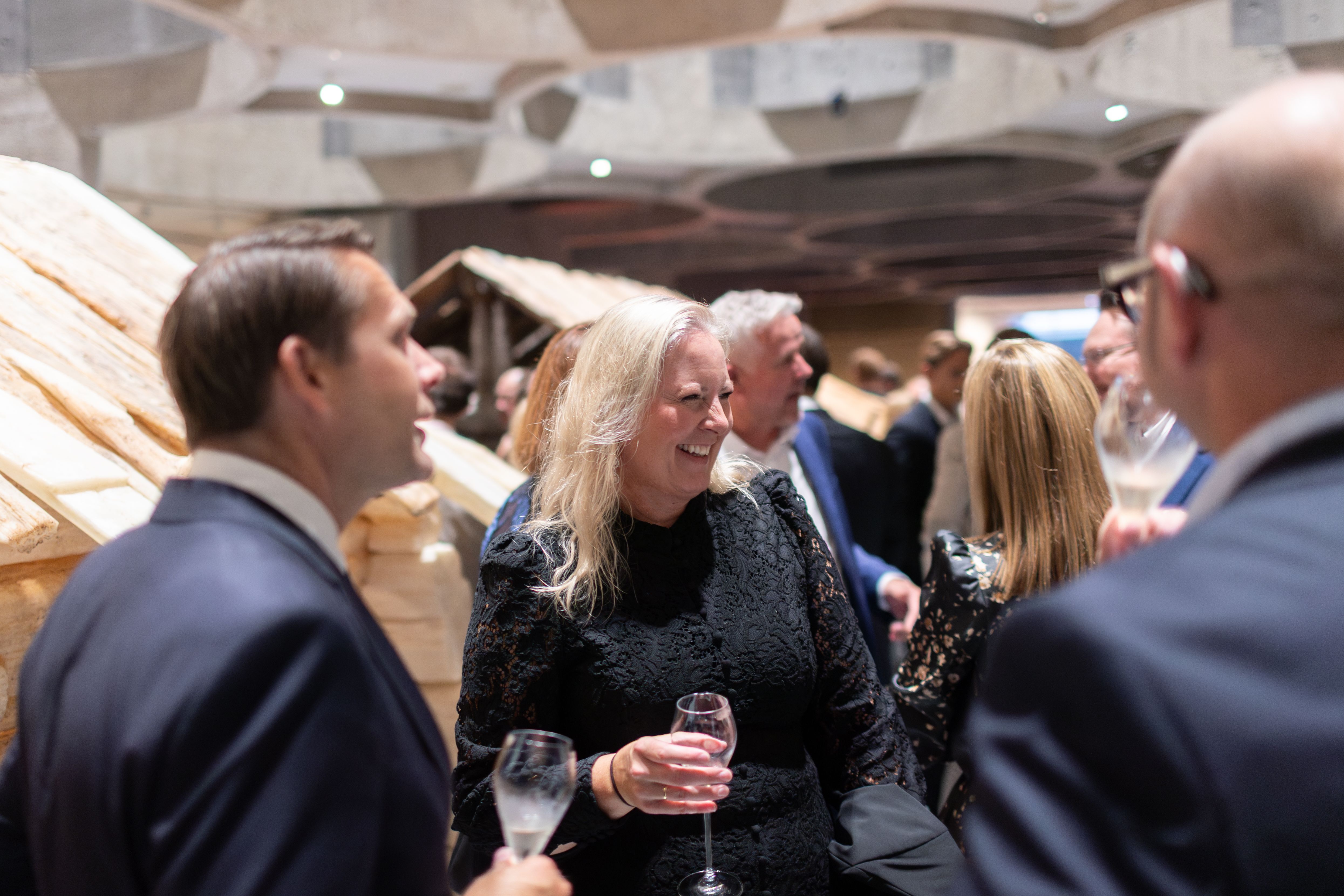 Mottakelse i 4. etasje ved Gjerdeløa