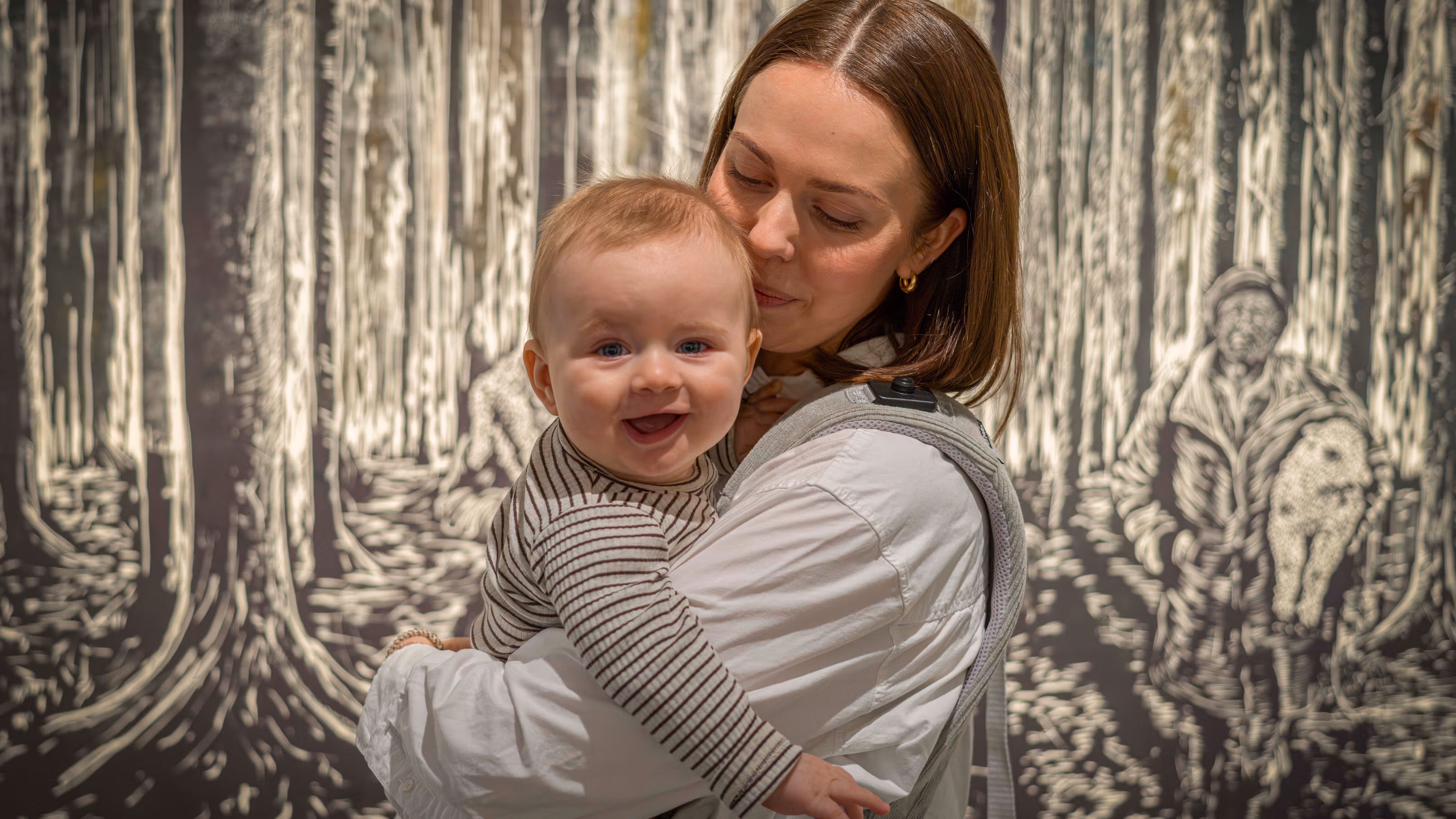 kunstsilo baby. Mamma og baby