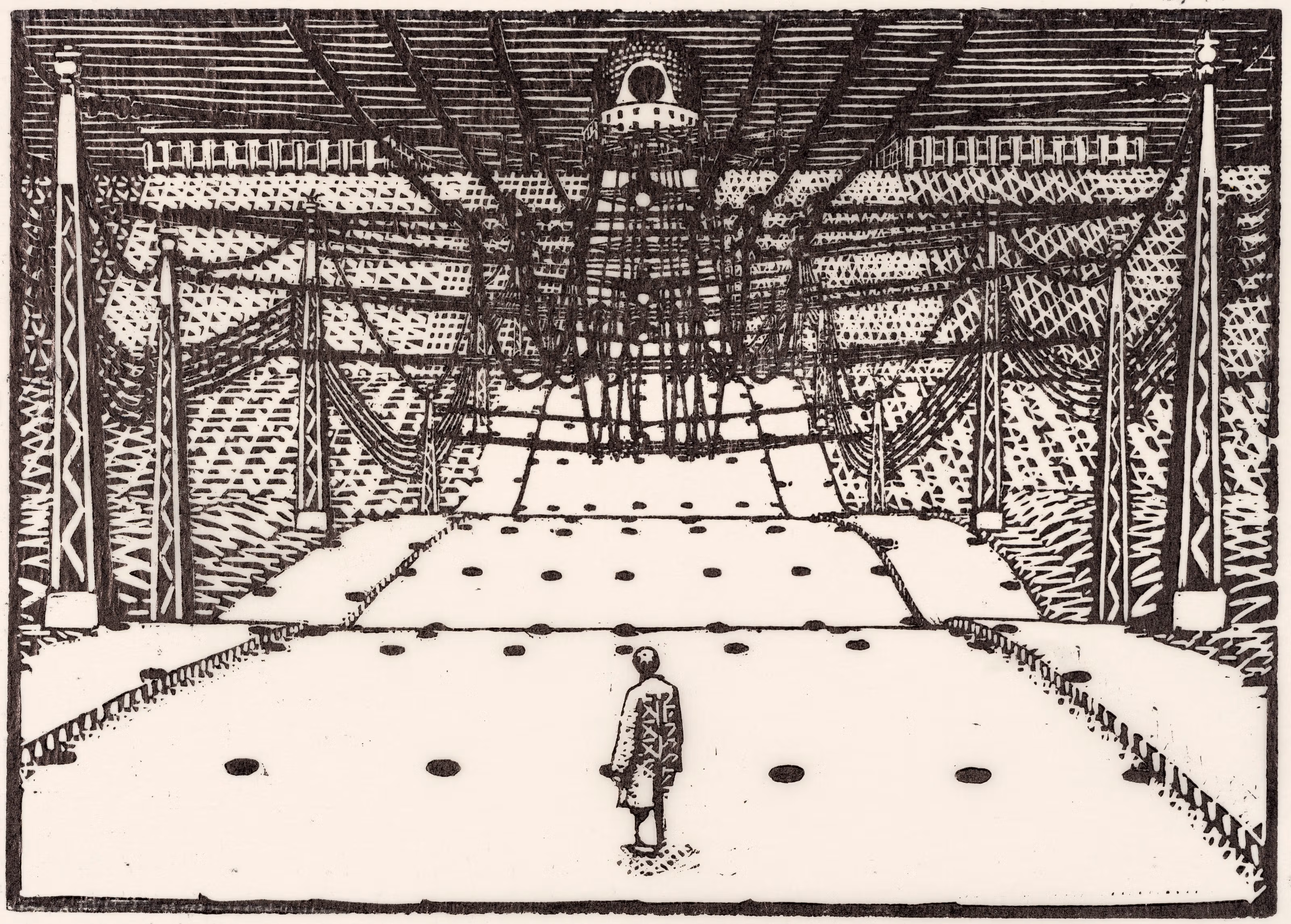 Palle Nielsen.The Old House.  Orfeus og Eurydike II, 1963. The Tangen Collection. ©BONO/Palle Nielsen