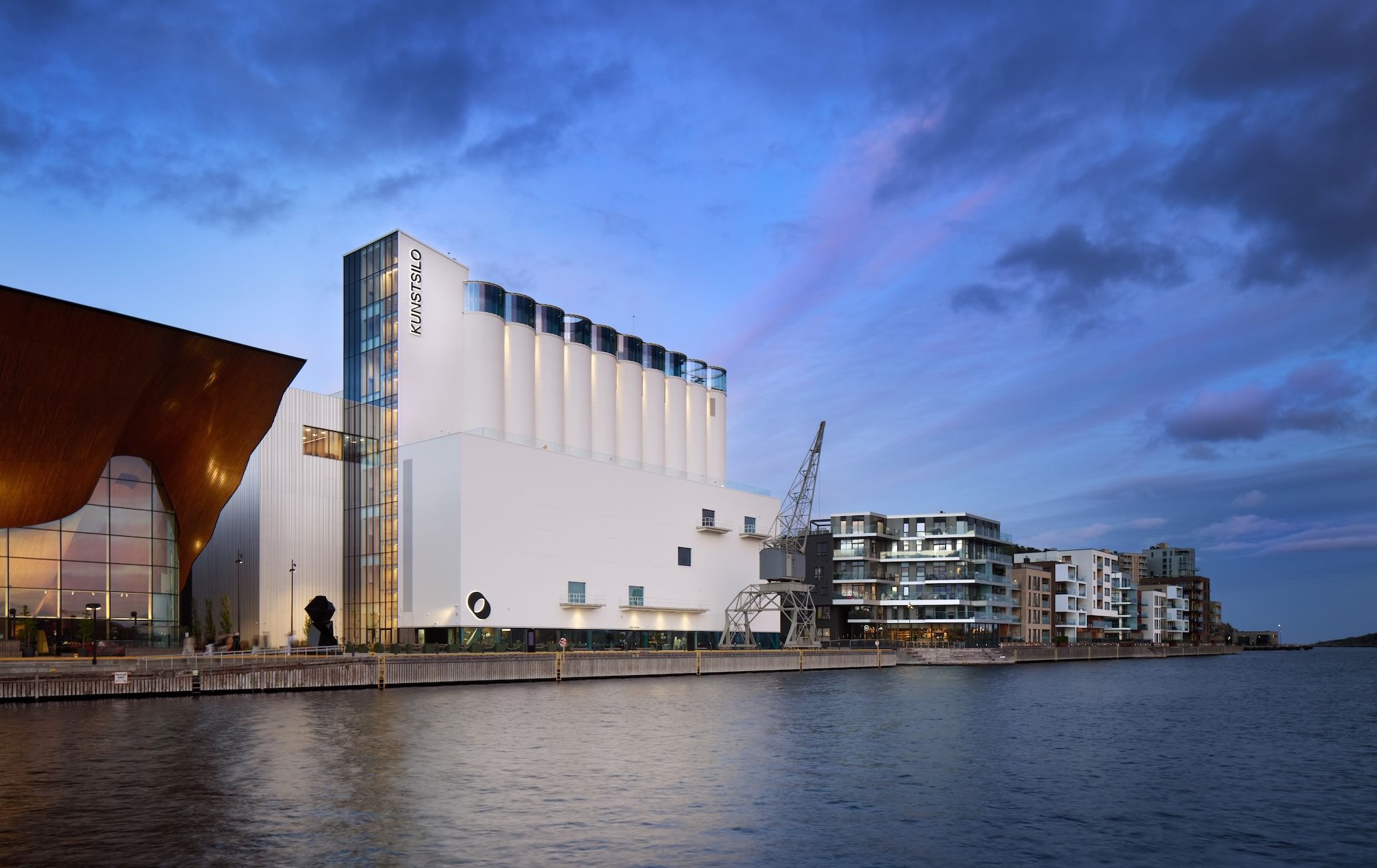 Kunstsilo sent på ettermiddagen