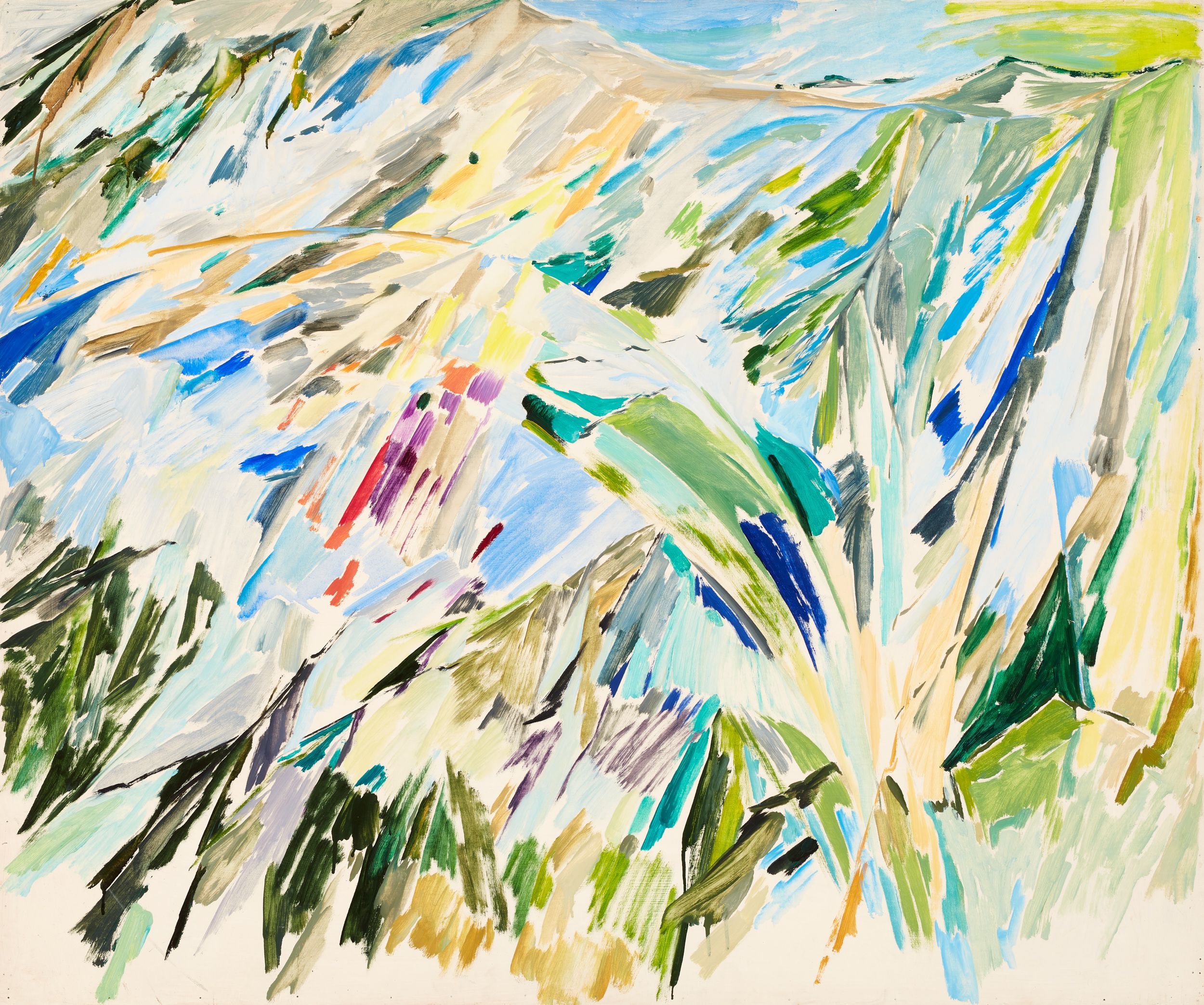 Else Alfelt. Bjergene og regnbuen, 1952.